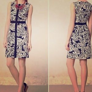 Anthropologie eyelet dress black and white